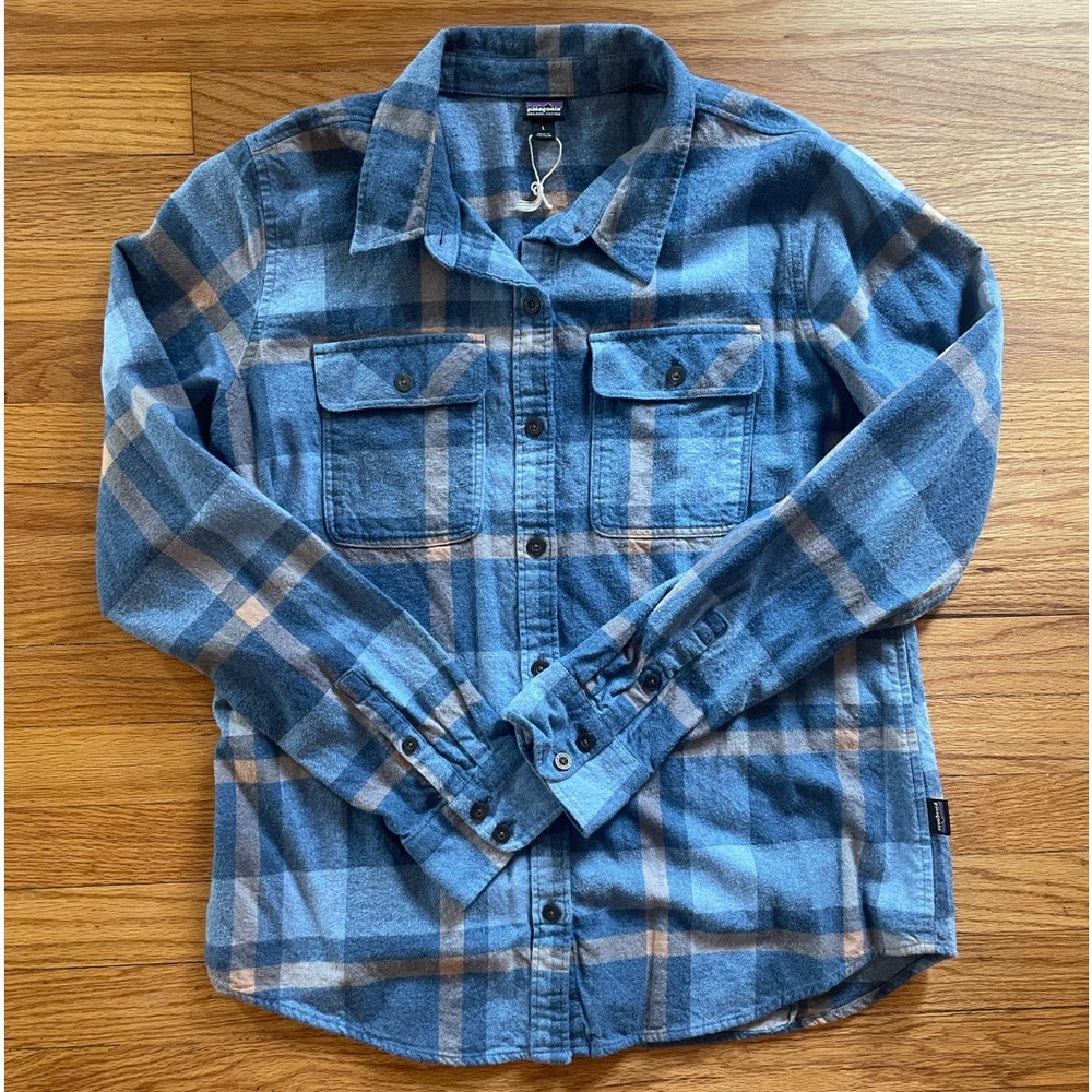 Patagonia flannel blue plaid